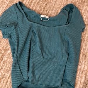 Urban outfitters green cropped top